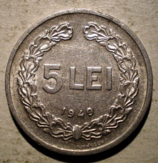 7.708 ROMANIA RPR 5 LEI 1949 foto