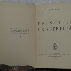 PRINCIPII DE ESTETICA - GEORGE CALINESCU,1939 , EXEMPLAR 6
