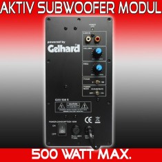Modul Subwoofer activ 500W. max, 250W RMS, GELHARD GXV 500 S. foto
