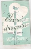 Bnk div Program teatru - Teatrul de stat de opereta - Elixirul dragostei - 1961