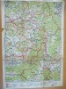 Harta Brasov, Fagaras, Odorhei, Sf. Gheorghe, Miercurea Ciuc, 1936, 47x32cm, Color