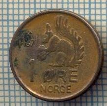 5822 MONEDA - NORVEGIA (NORGE) - 1 ORE - ANUL 1967 -starea care se vede