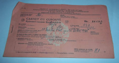 carnet de cupoane CFR trafic international 1965 foto