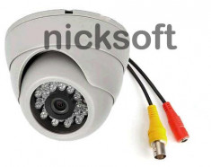 CCTV Camera Supraveghere Video Color DOME 700TVL 23 LED IR foto