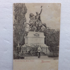 Bucuresci,1900.Monumentul lui Mihai Bravul.Circulata.Reducere!