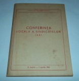 carnet notite Conferinta Locala a Sindicatelor Iasi 1962