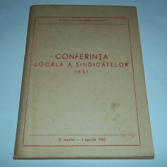 carnet notite Conferinta Locala a Sindicatelor Iasi 1962