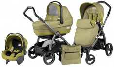 Carucior 3 in 1 Book Plus S Black Completo SL Green Tea Peg Perego foto