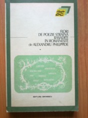 n7 Flori de poezie straina rasadite in romaneste de - Alexandru Philippide