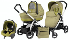 Carucior 3 in 1 Book Plus S Black and White Completo SL Green Tea Peg Perego foto