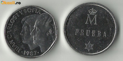 PROBA LA MONEDA DE 500 DE PESETAS, SPANIA 1987, DIN NICHEL !! RRARRA !! foto