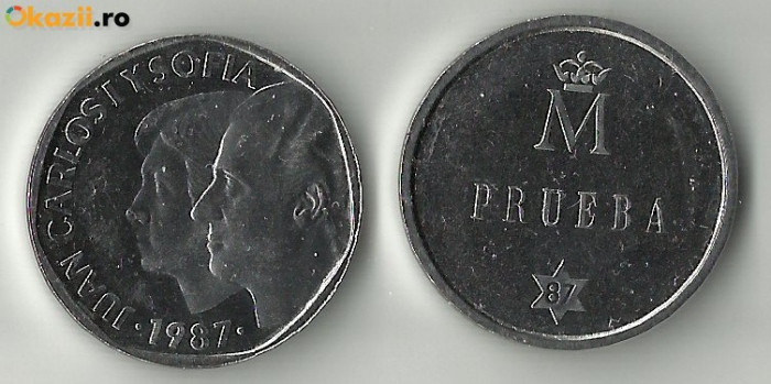 PROBA LA MONEDA DE 500 DE PESETAS, SPANIA 1987, DIN NICHEL !! RRARRA !!