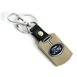 Breloc auto pentru Ford metal si detaliu piele eco neagra + cutie simpla cadou