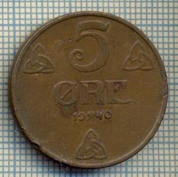 5908 MONEDA - NORVEGIA (NORGE) - 5 ORE - ANUL 1940 -starea care se vede foto
