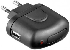 Adaptor 230V la 1x USB 2000mAh negru foto