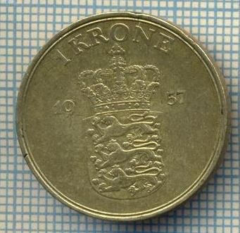 5966 MONEDA - DANEMARCA (DANMARK) - 1 KRONE - ANUL 1957 -starea care se vede foto