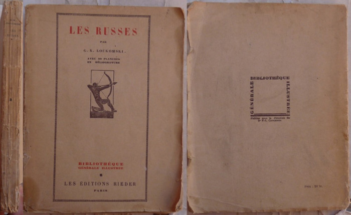 Loukomski , Rusii , Paris , 1929 , editia 1 , cu 60 de heliogravuri