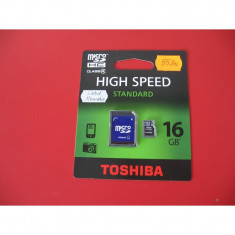 Card Memorie TOSHIBA Microsd 16Gb + Adaptor SD - PRODUS NOU foto