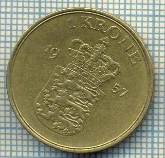 5967 MONEDA - DANEMARCA (DANMARK) - 1 KRONE - ANUL 1957 -starea care se vede