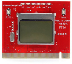 Tester motherboard DESKTOP PC (diagnoza placa de baza) PCI afisare pe LCD, nou foto