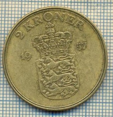 5974 MONEDA - DANEMARCA (DANMARK) - 2 KRONER - ANUL 1957 -starea care se vede foto