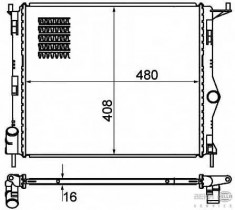 Radiator, racire motor DACIA LOGAN pick-up 1.4 - BEHR HELLA SERVICE 8MK 376 787-351 foto