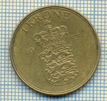 5989 MONEDA - DANEMARCA (DANMARK) - 1 KRONE - ANUL 1957 -starea care se vede