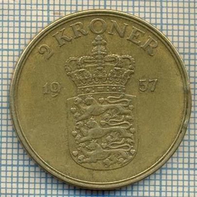5975 MONEDA - DANEMARCA (DANMARK) - 2 KRONER - ANUL 1957 -starea care se vede