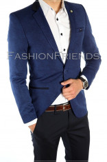 Sacou tip Zara Man bleumarin - sacou barbati- sacou casual - cod 4449 foto