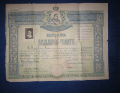 diploma bacalaureat 1947 foto