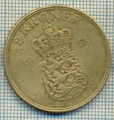 5980 MONEDA - DANEMARCA (DANMARK) - 2 KRONER - ANUL 1958 -starea care se vede foto