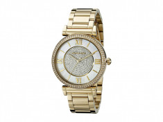 Ceas femei Michael Kors Catlin - Gold w/ Pave | 100% original, import SUA, 10 zile lucratoare foto