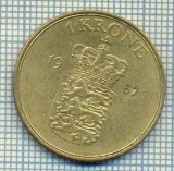 5990 MONEDA - DANEMARCA (DANMARK) - 1 KRONE - ANUL 1957 -starea care se vede