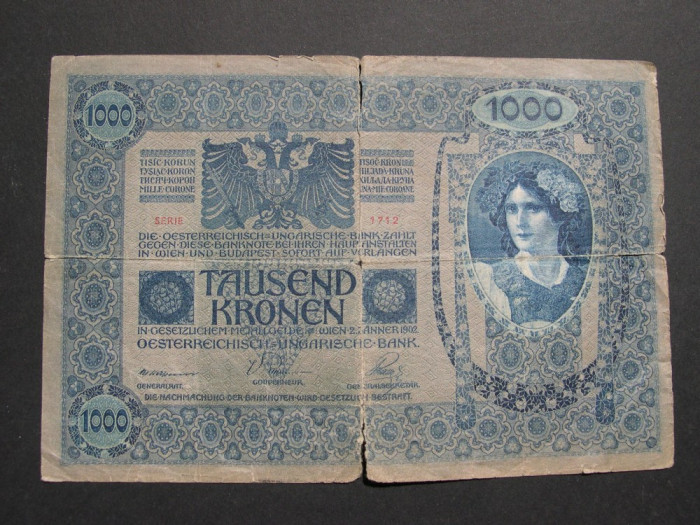 Austria - Ungaria 1.000 kronen 1902 ianuarie 2 Wien 1712
