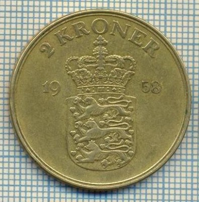 5985 MONEDA - DANEMARCA (DANMARK) - 2 KRONER - ANUL 1958 -starea care se vede foto