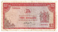 RHODESIA RODESIA 2 DOLLARS 1979 U foto