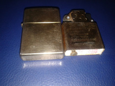 ZIPPO ORIGINAL 2 PLACATA CU AUR foto