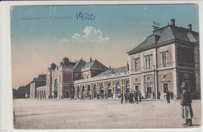 CLUJ , STATIE , CENZURA CLUJ , CIRCULATA 1920