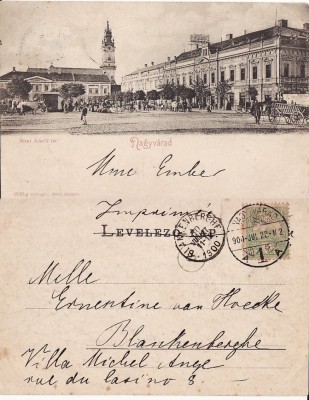 Oradea - Piata -clasica, animata foto
