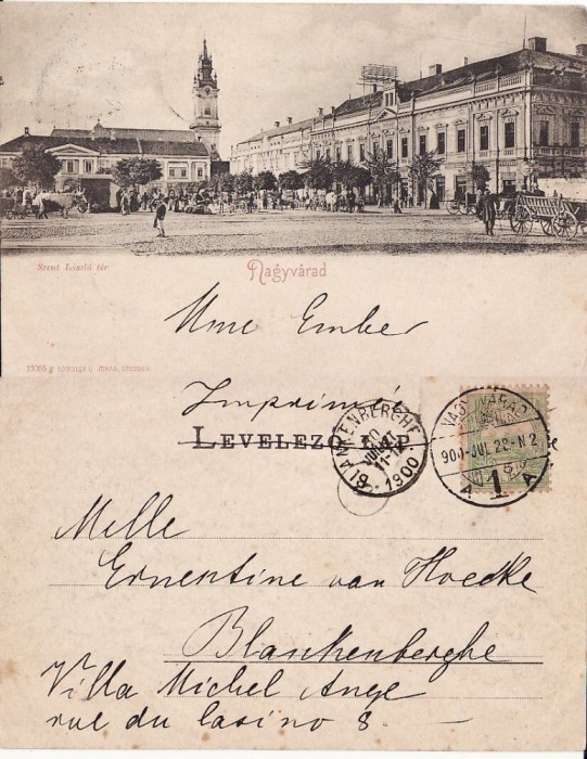 Oradea - Piata -clasica, animata