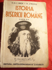 Prof. C.Dron si M.Jingoiu- Istoria Bisericii Romane 1935 -pt. cls.IV Cartea Rom foto