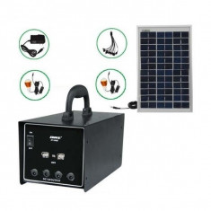 Sistem alimentare portabila cu panou solar si acumulator 12V 7Ah foto