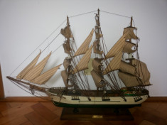 Macheta veche englezeasca de corabie cu panze &amp;quot;Cliper Siglo IX&amp;quot; foto
