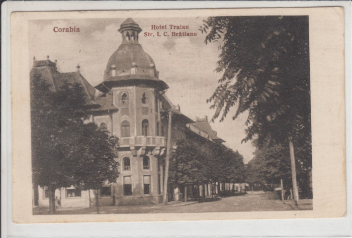 OLTENIA CORABIA HOTEL TRAIAN STRADA I.C. BRATIANU CIRCULATA 1925