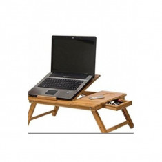 Masuta laptop din bambus foto