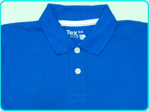 NOU → Tricou tip polo, din bumbac, marca TEX → baieti | 5—6 ani | 110—116  cm, Albastru | Okazii.ro