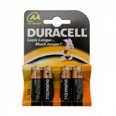 Set 4 baterii alcaline Duracell AA foto