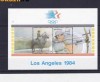 BELGIA 1984 &ndash; OLIMPIADA LOS ANGELES, TIR CU ARCUL, HIPISM, bloc MNH, D19, Sport, Nestampilat