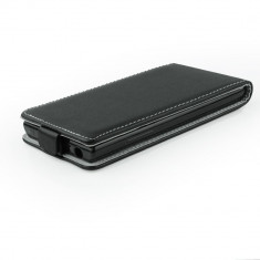 Husa SONY XPERIA E4G Flip Case Inchidere Magnetica Black foto