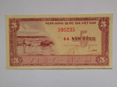 Vietnamul de Sud 5 Dong 1955 XF+++ foto